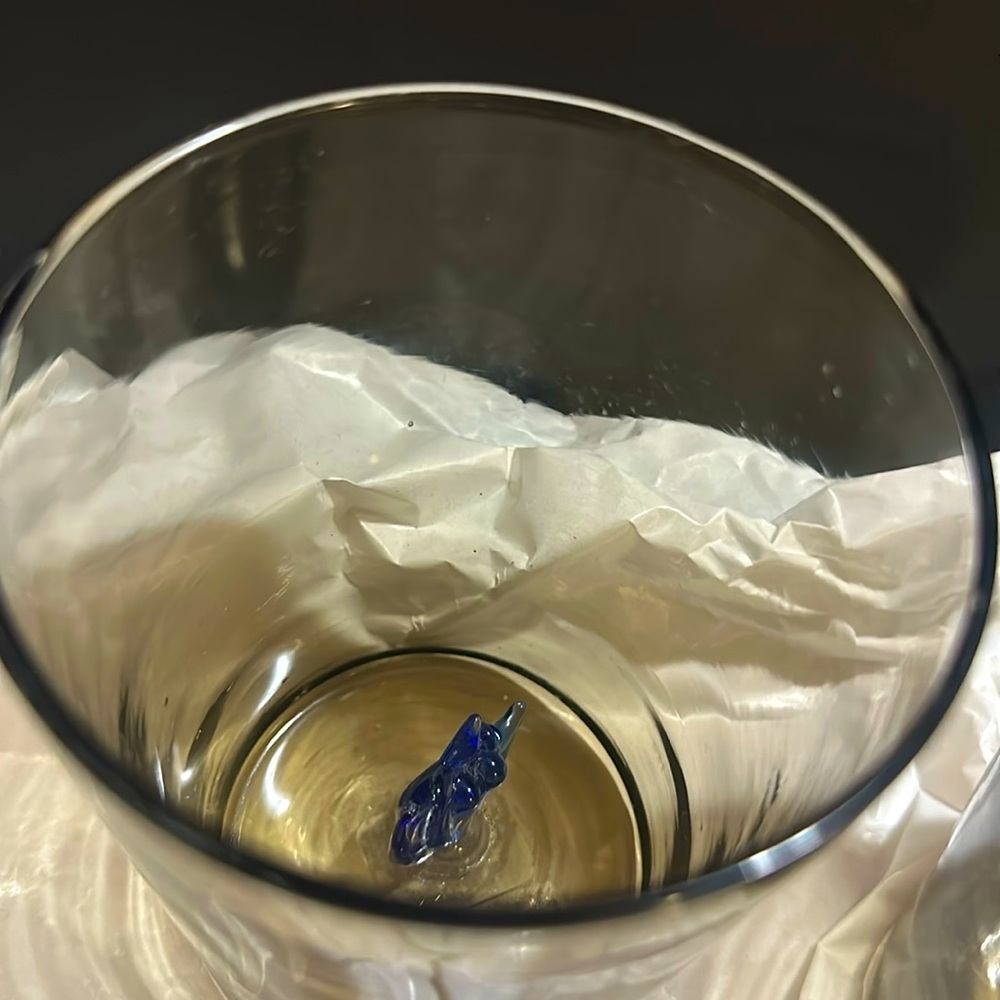 Urban Outfitters Crescent Blue Moon Glass Tumbler Smokey Grey Clear Glass set - Picture 4 of 11